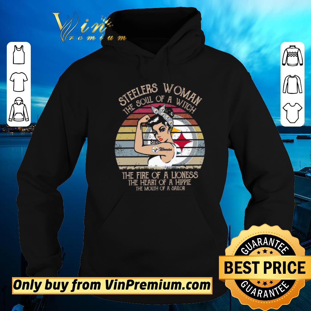 Hot Steelers Woman The Soul Of A Witch The Fire Of A Lioness Vintage shirt sweater 4 - Hot Steelers Woman The Soul Of A Witch The Fire Of A Lioness Vintage shirt sweater