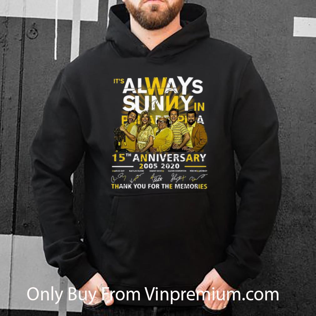 It s Always Sunny In Philadelphia 15th Anniversary Signatures Shirt 4 - It's Always Sunny In Philadelphia 15th Anniversary Signatures Shirt