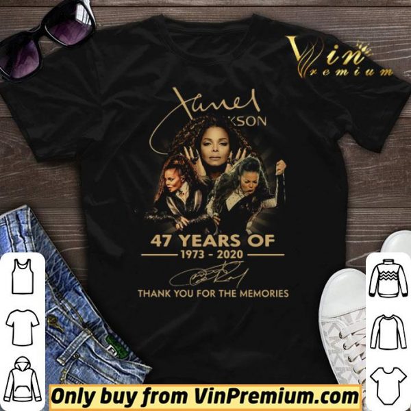 Janet Jackson 47 Years Of 1973 2020 Signature Thank You For The Memories shirt sweater