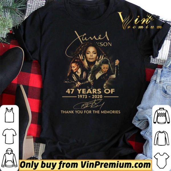 Janet Jackson 47 Years Of 1973 2020 Signature Thank You For The Memories shirt sweater