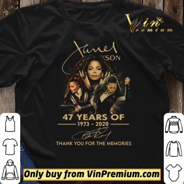 Janet Jackson 47 Years Of 1973 2020 Signature Thank You For The Memories shirt sweater