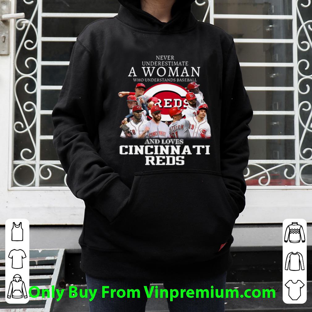 Never Underestimate A Woman Who Loves Cincinnati Reds Shirt 4 - Never Underestimate A Woman Who Loves Cincinnati Reds Shirt