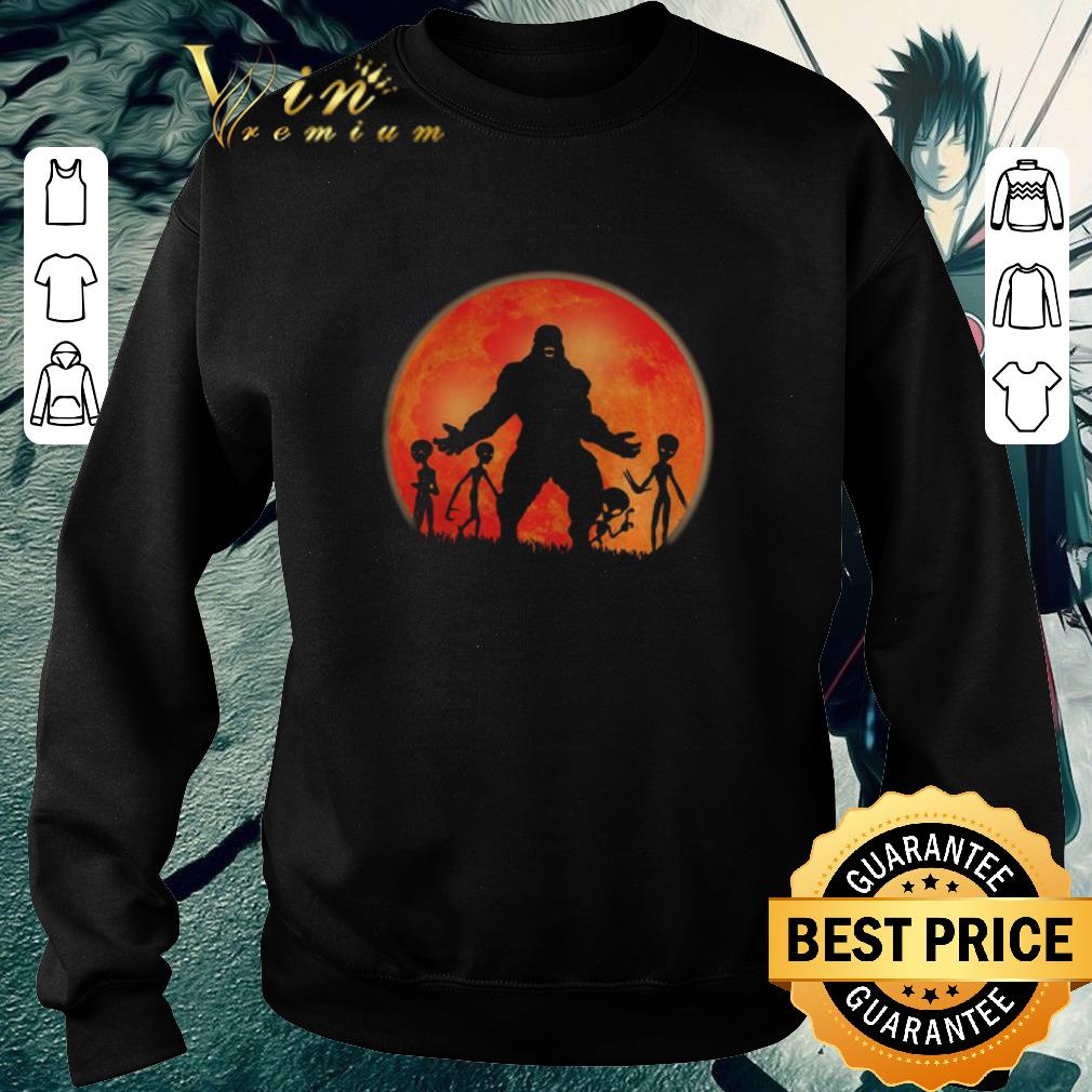 Nice Bigfoot and Alien sunset shirt Nice Bigfoot and Alien sunset shirt 4 - Nice Bigfoot and Alien sunset shirt