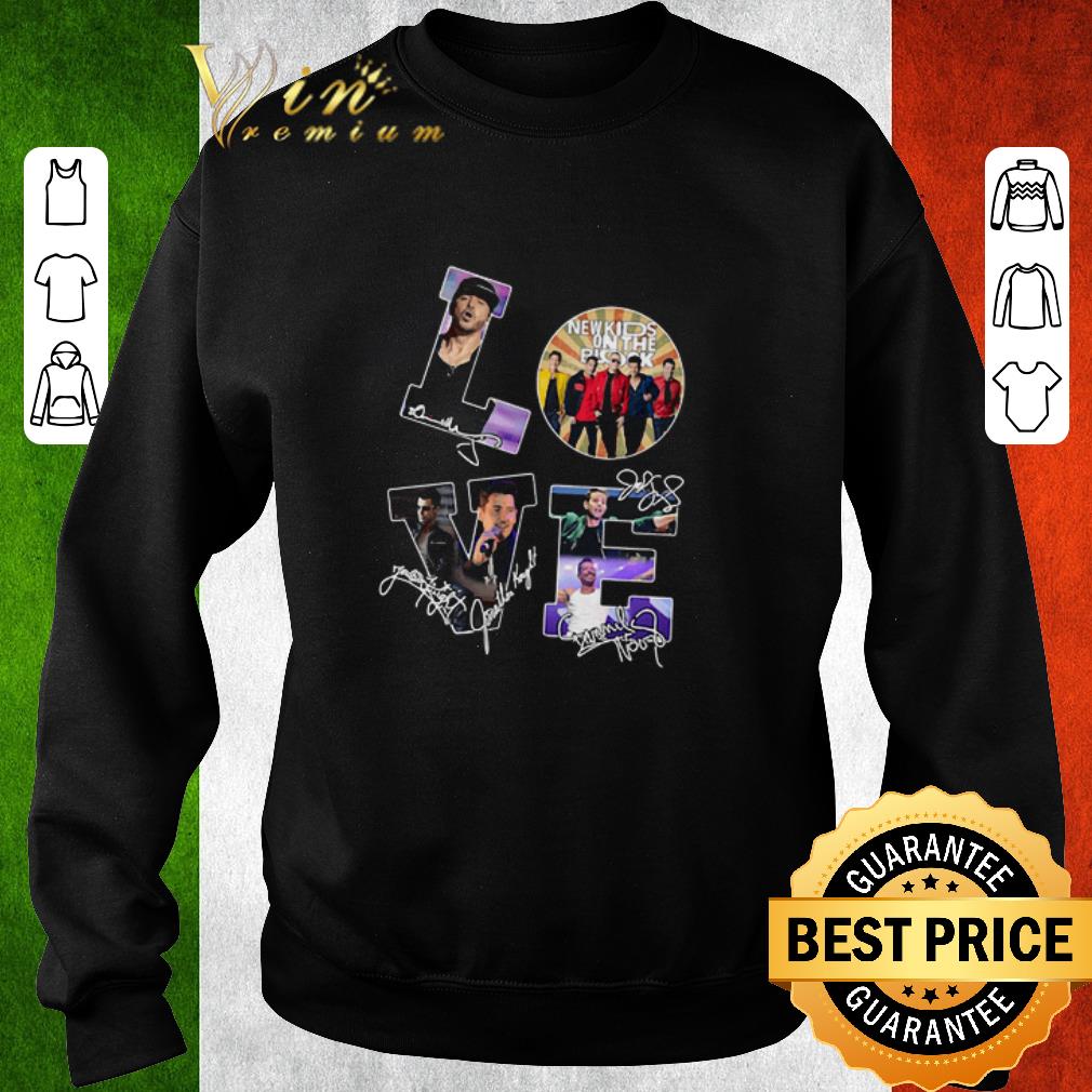 Official Love New Kids on the Block all signature shirt 4 - Official Love New Kids on the Block all signature shirt