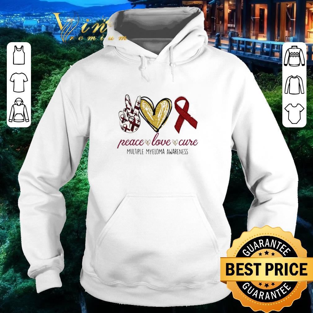Premium Peace love Cure Multiple Myeloma Awareness shirt 4 - Premium Peace love Cure Multiple Myeloma Awareness shirt