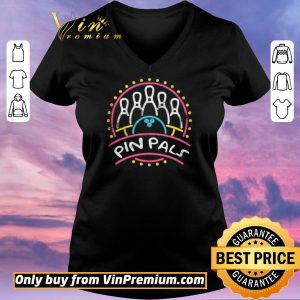 Pretty Pin Pals, SIMPSONS bowling team, distressed shirt sweater