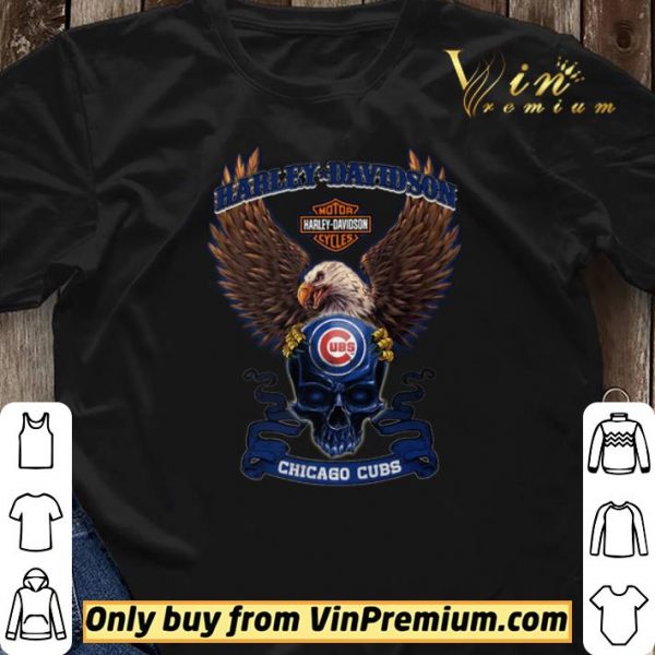 Skull Motor Halley Davidson Cycles Chicago Cubs shirt sweater