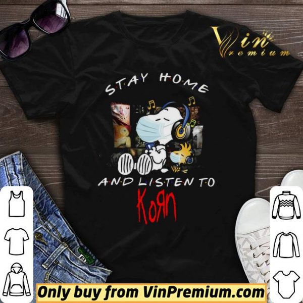 Snoopy Mask Stay Home And Listen To Korn shirt sweater