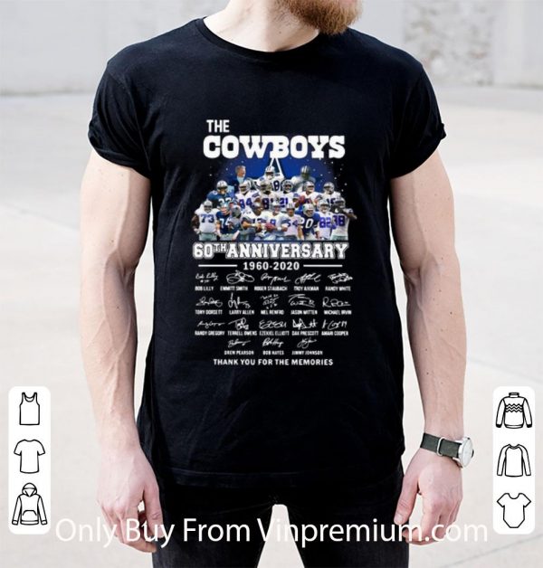The Cowboys 60th Anniversary Thank You For The Memories Signatures Shirt