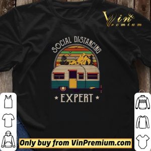 Top Camping Social Distancing Expert Vintage shirt sweater 2