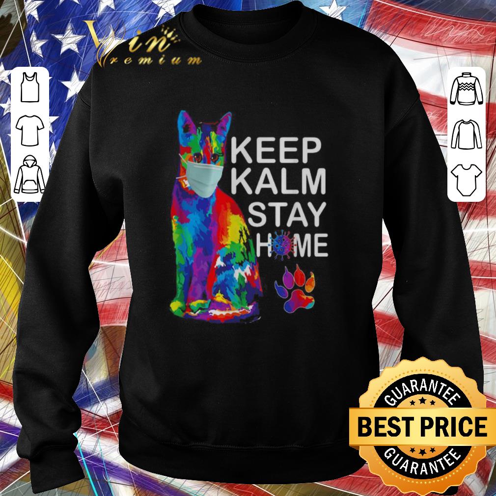 Top Cat watercolor Keep Kalm Stay Home shirt Top Cat watercolor Keep Kalm Stay Home shirt 4 - Top Cat watercolor Keep Kalm Stay Home shirt