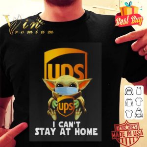 Baby Yoda mask Ups I can’t stay at home Covid-19 shirt