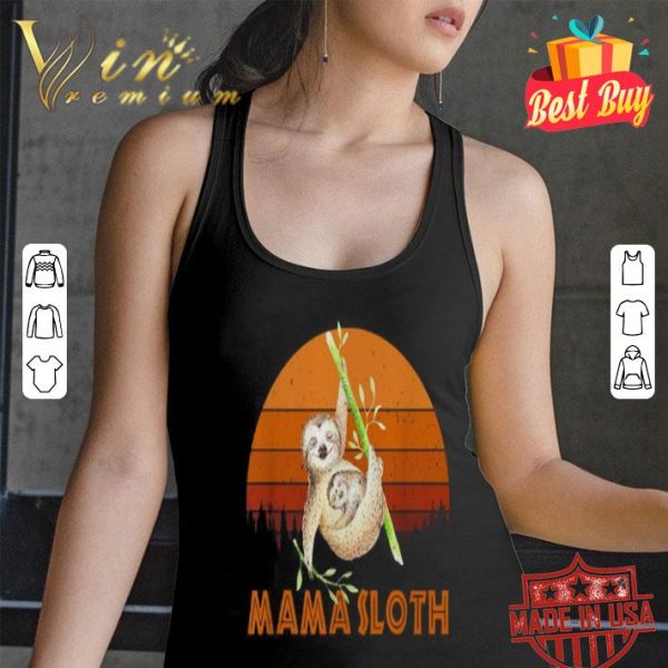 Mama sloth sunset mother dayshirt
