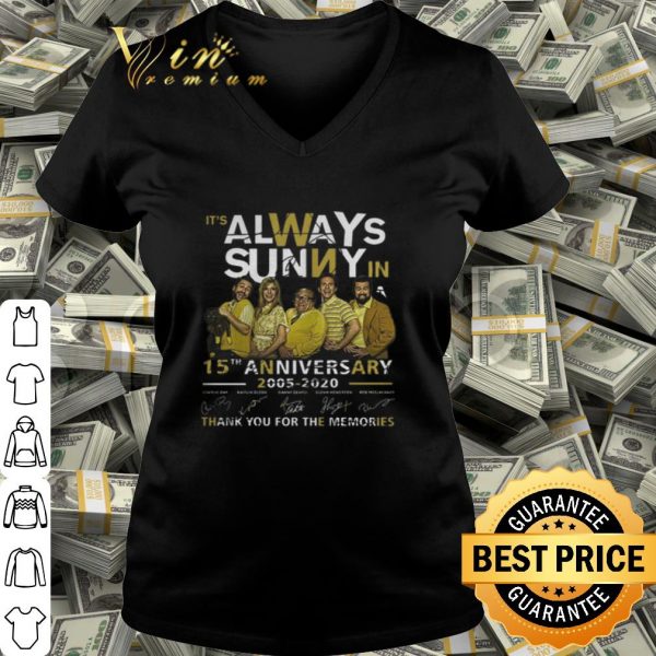 It’s Always Sunny In Philadelphia 15th Anniversary signed thank you for the memories shirt