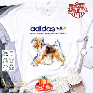 Adidas all day I dream about Airedale Terrier watercolors shirt