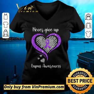 Awesome Never Give Up Lupus Awareness Heart shirt sweater 1