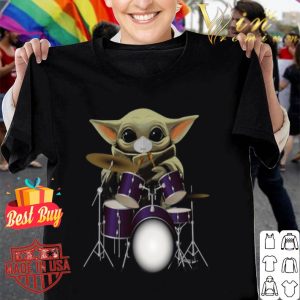 Baby Yoda mask drum Coronavirus shirt