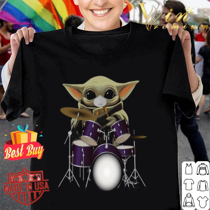 Baby Yoda mask drum Coronavirus shirt Baby Yoda mask drum Coronavirus shirt