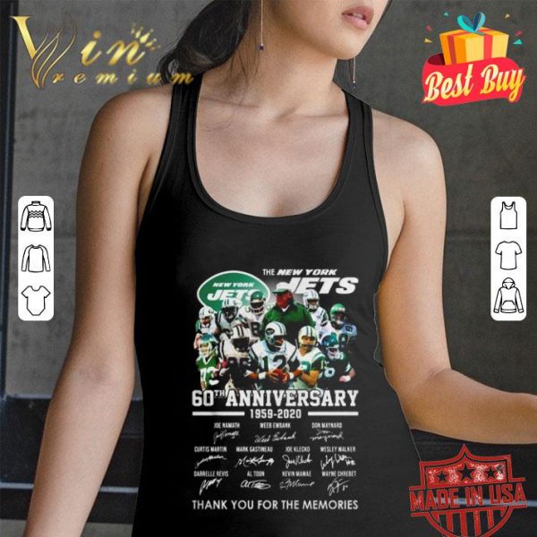 The New York Jets 60th anniversary 1959 2020 signatures shirt