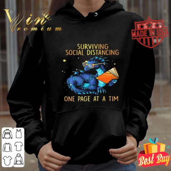Dragon book surviving social distancing one page at a tim Coronavirus shirt