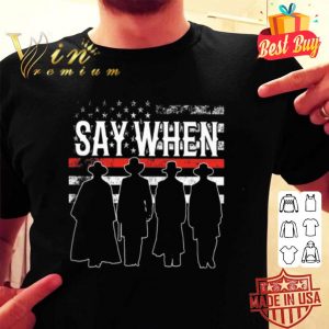 Tombstone Say when American flag shirt