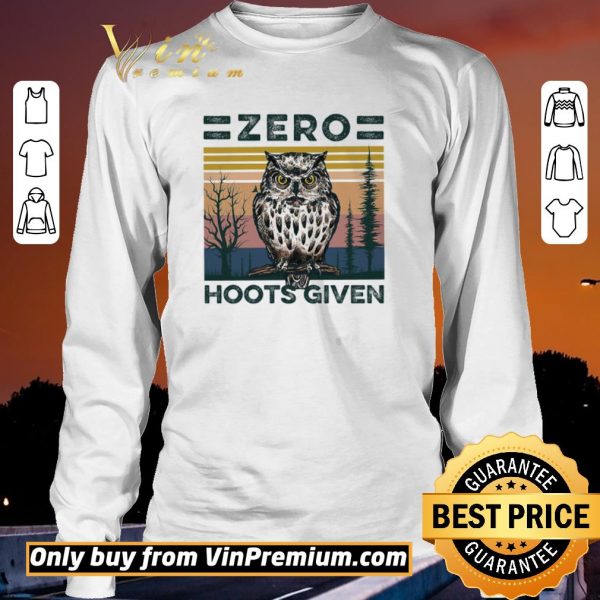 Hot Owl Zero Hoots Given Vintage shirt sweater