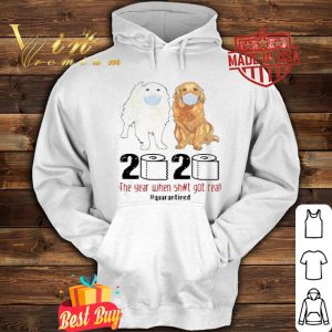 Golden Retrievers 2020 The Year When Shit Got Real Quarantined Coronavirus shirt