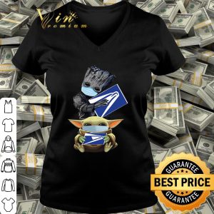 Baby Yoda And Baby Groot hug United States Postal Service logo shirt 2 Baby Yoda And Baby Groot hug United States Postal Service logo shirt