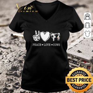 Awesome Version Peace sign love Cows shirt 2