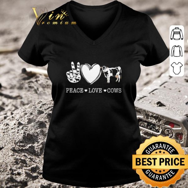 Awesome Version Peace sign love Cows shirt