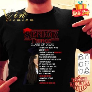 Senior things class of 2020 i entered the world in the wake Covid-19 shirt
