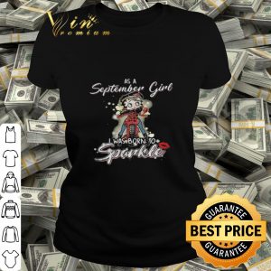 Betty Boop riding september as a march girl i was born to sparkle shirt