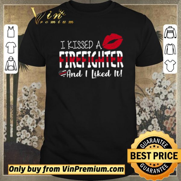 Awesome Lips I Kissed A Firefighter Andi Like It shirt sweater