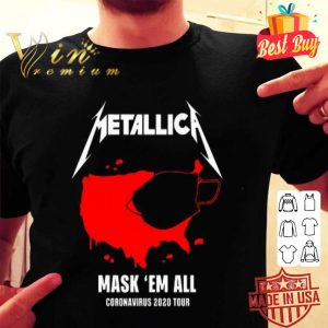 America Metallica Mask ‘Em All Coronavirus 2020 tour shirt