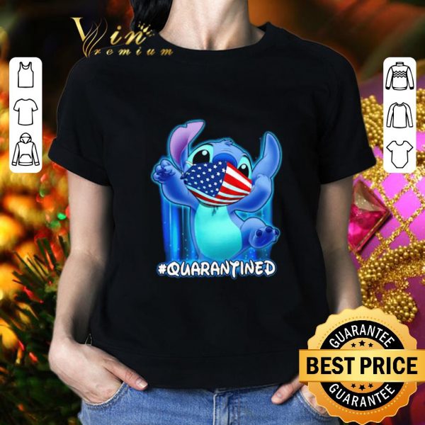 Awesome Disney Stitch mask America quarantined Coronavirus shirt
