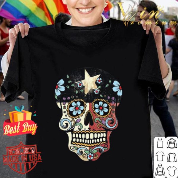 Sugar skull texas star shirt