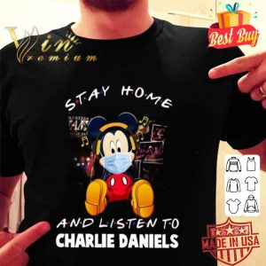 Mickey mouse stay home and listen to Charlie Daniels Coronavirus shirt