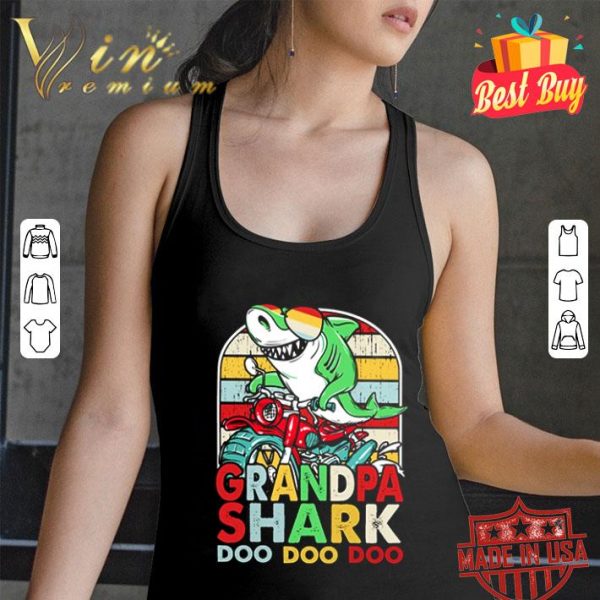 Grandpa Shark biker doo doo doo vintage shirt