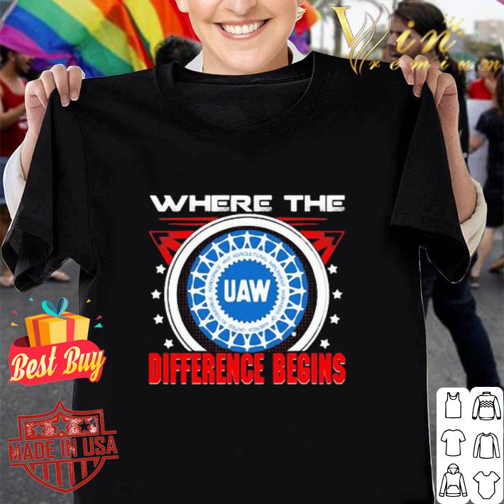 Logo UAW where the difference begins shirt