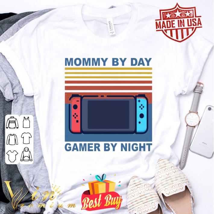 Mommy by day gamer by night vintage mother day shirt