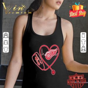 Detroit Red Wings Stethoscope Heartbeat shirt