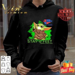 Baby Yoda mask Carquest Auto Parts please remember stay 6 feet Coronavirus shirt