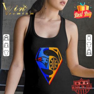 New England Patriots and Boston Bruins Superman American flag shirt