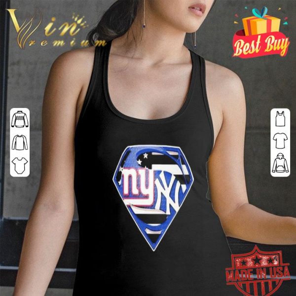 New York Giants and New York Yankees inside me Superman logo shirt