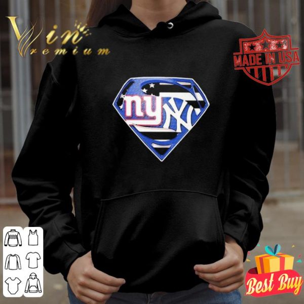New York Giants and New York Yankees inside me Superman logo shirt