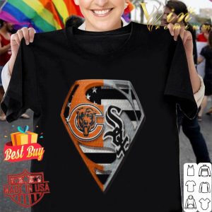 Chicago Bears and Chicago White Sox Superman American flag shirt