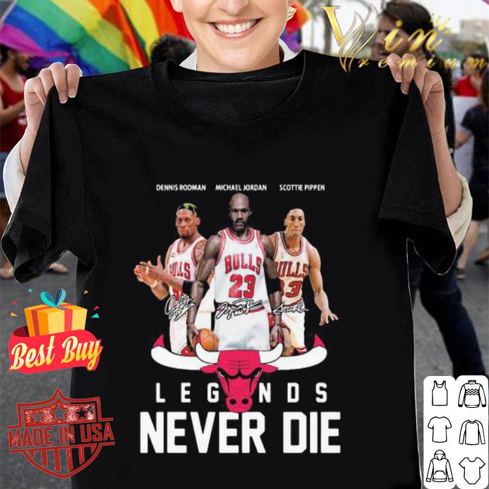 Chicago Bulls Dennis Rodman Michael Jordan Scottie Pippen Signatures shirt