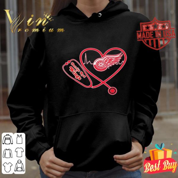 Detroit Red Wings Stethoscope Heartbeat shirt