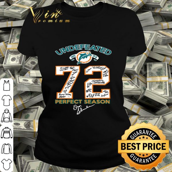 Miami Dolphins Undefeated 1972 72 perfect season all signature shirt