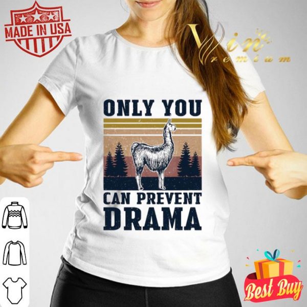 LLama Only you can prevent drama vintage shirt